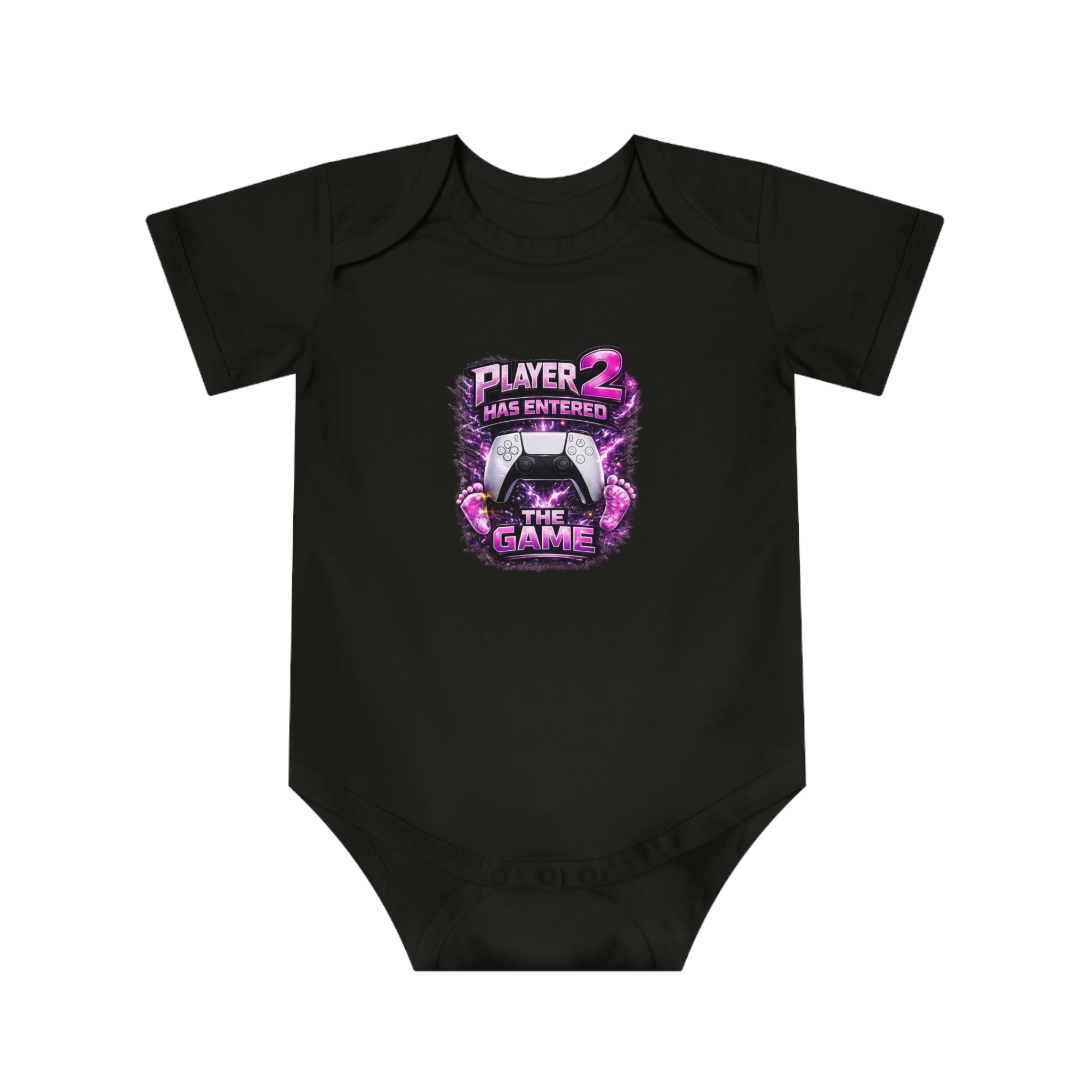 Player 2 Has Entered The Game Baby Girl Bodysuit | New Baby Announcement