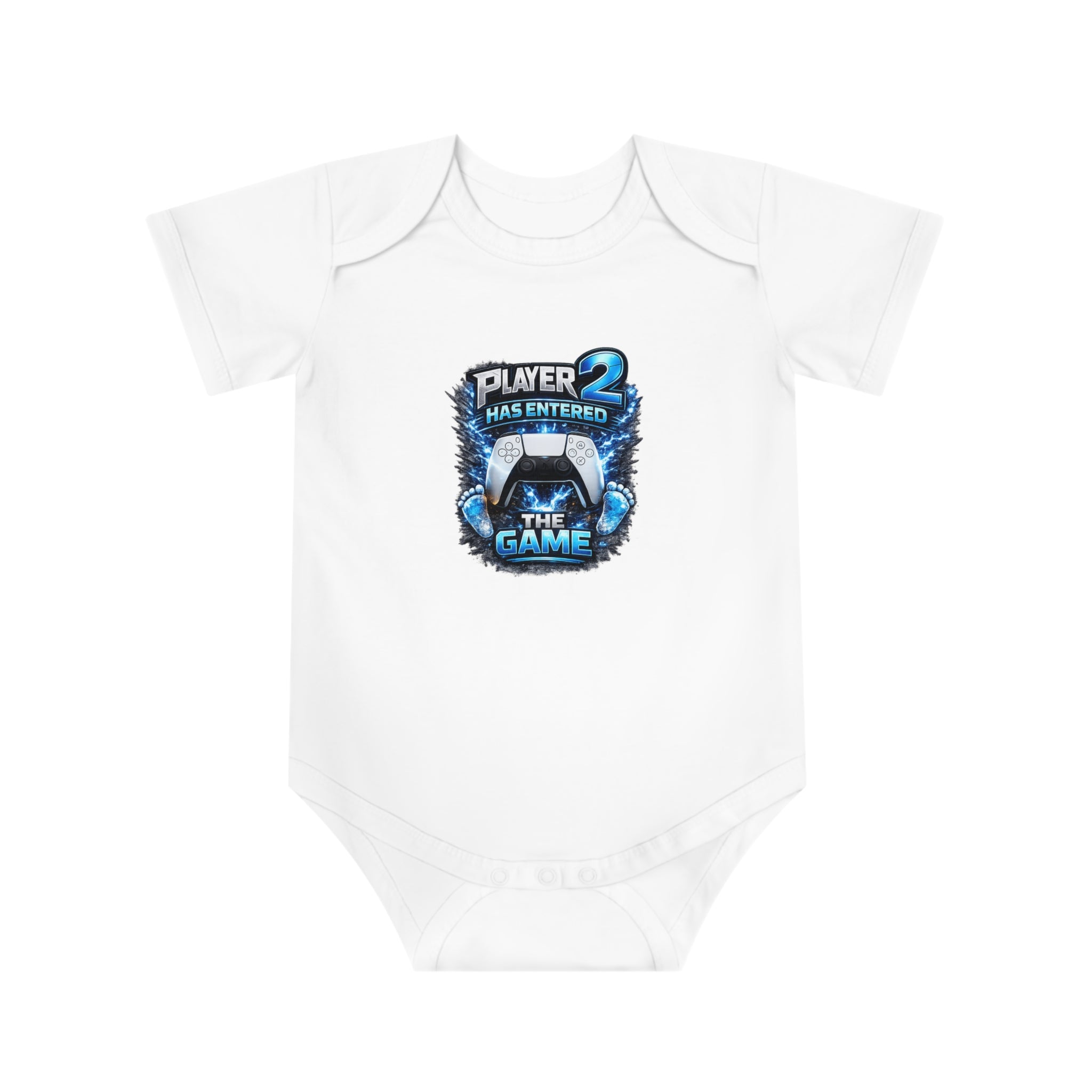 Personalisation Player 2 Has Entered The Game Baby Boy Bodysuit | New Baby Announcement