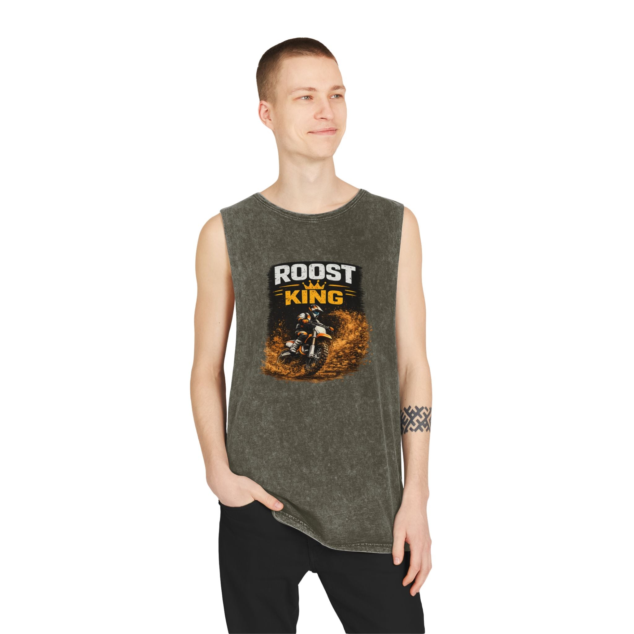 Personalisation Roost King Tank Top | Motocross Dirt Bike Rider Shirt