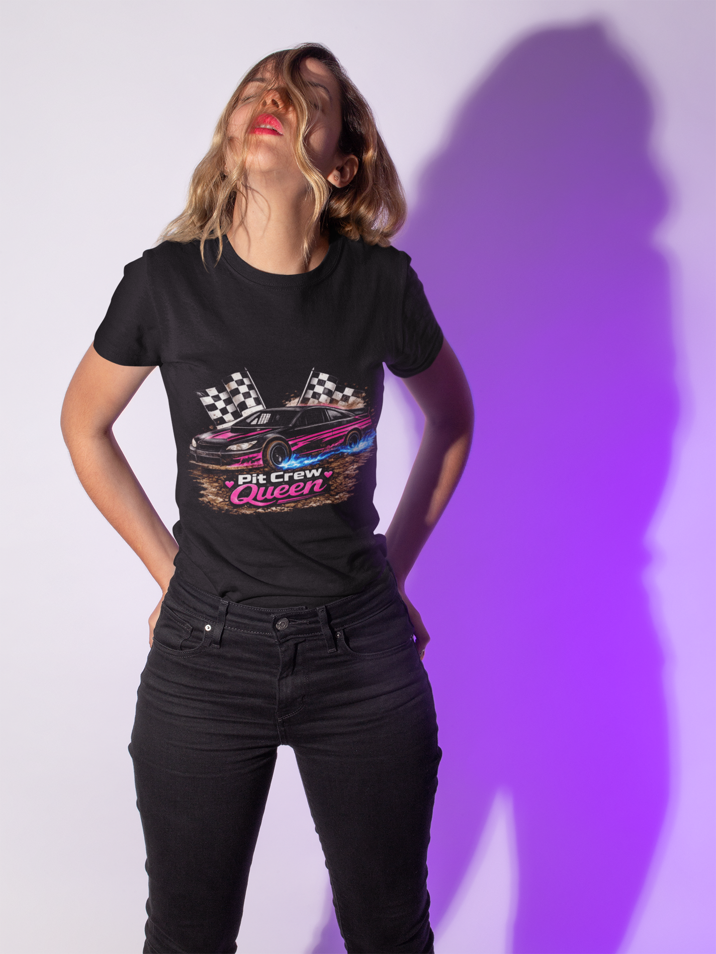 Customisable Pit Crew Queen Shirt | Matching Speedway Family