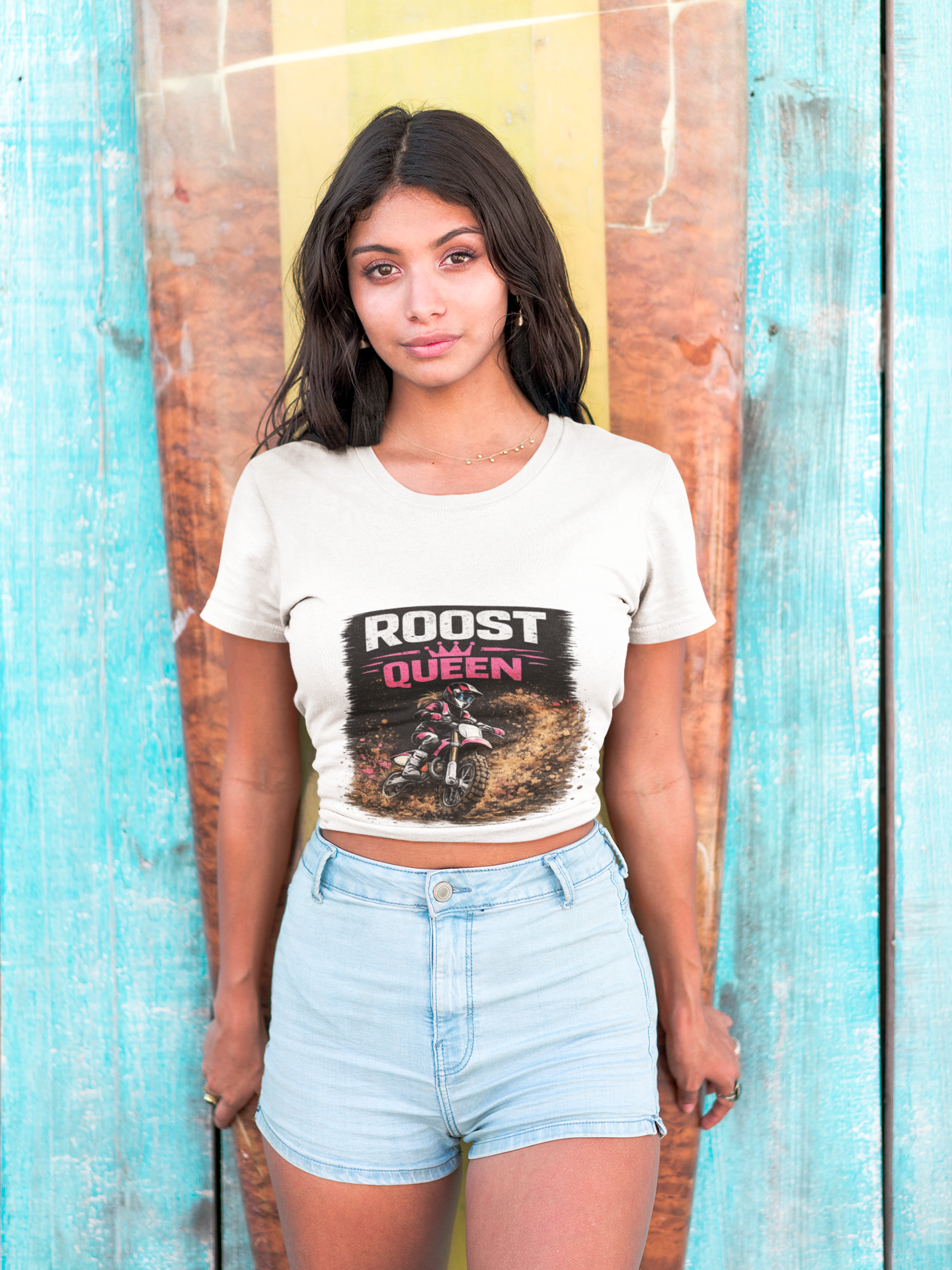 Personalisation Roost Queen Motocross T-Shirt | Matching Motocross Family