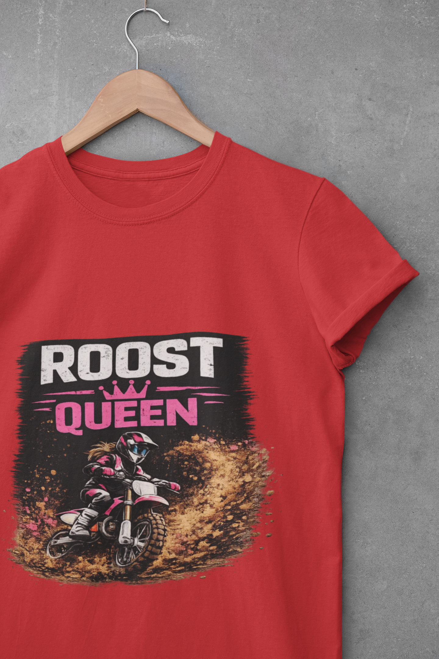 Personalisation Roost Queen Motocross T-Shirt | Matching Motocross Family