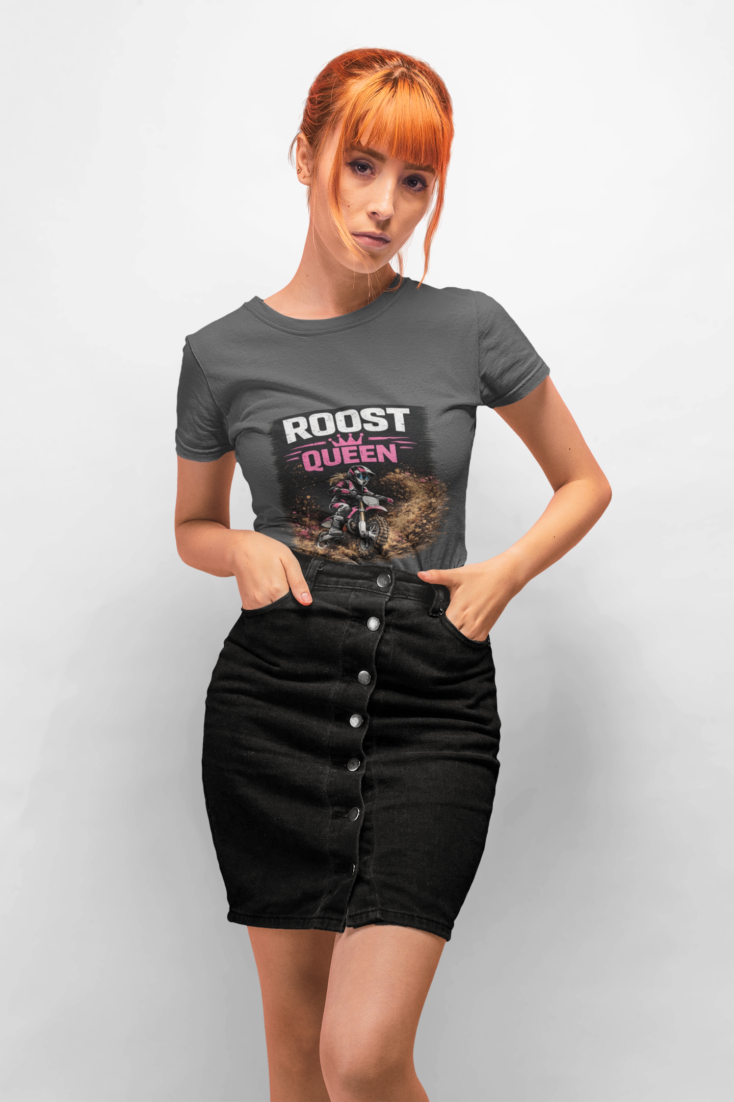 Personalisation Roost Queen Motocross T-Shirt | Matching Motocross Family