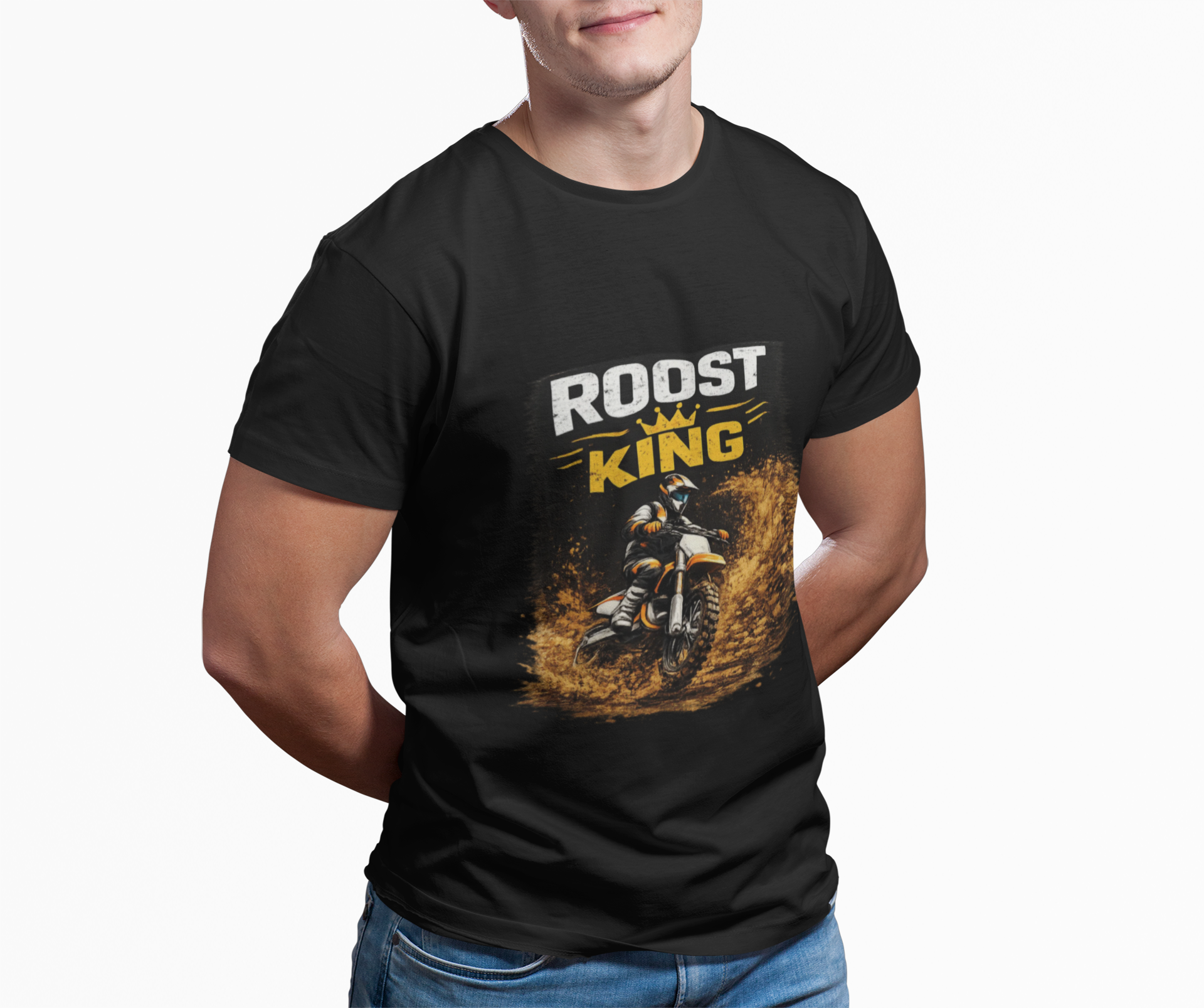 Personalisation Roost King Motocross T-Shirt | Matching Motocross Family