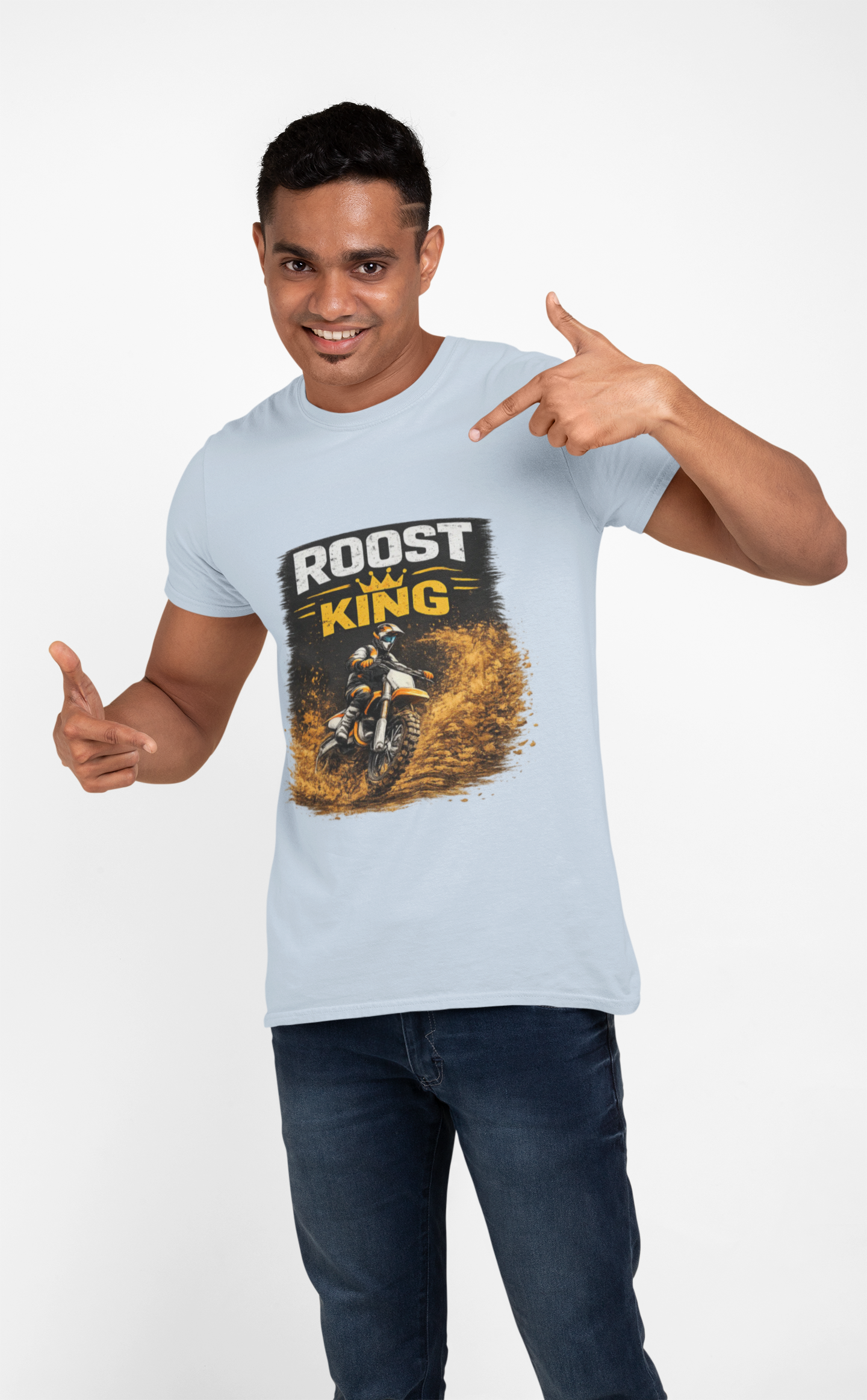 Personalisation Roost King Motocross T-Shirt | Matching Motocross Family