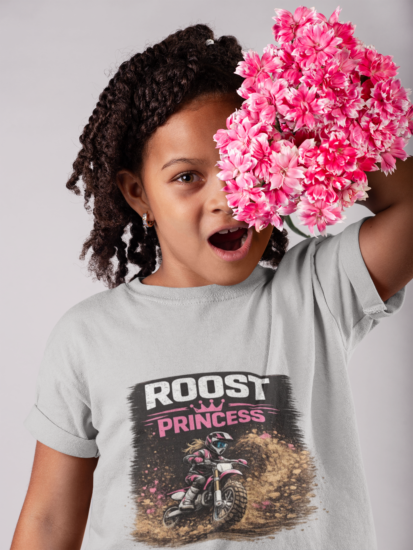 Personalisation Roost Princess Motocross T-Shirt | Matching Motocross Family