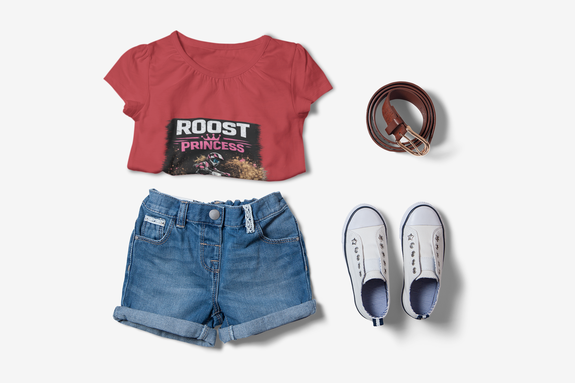 Personalisation Roost Princess Motocross T-Shirt | Matching Motocross Family