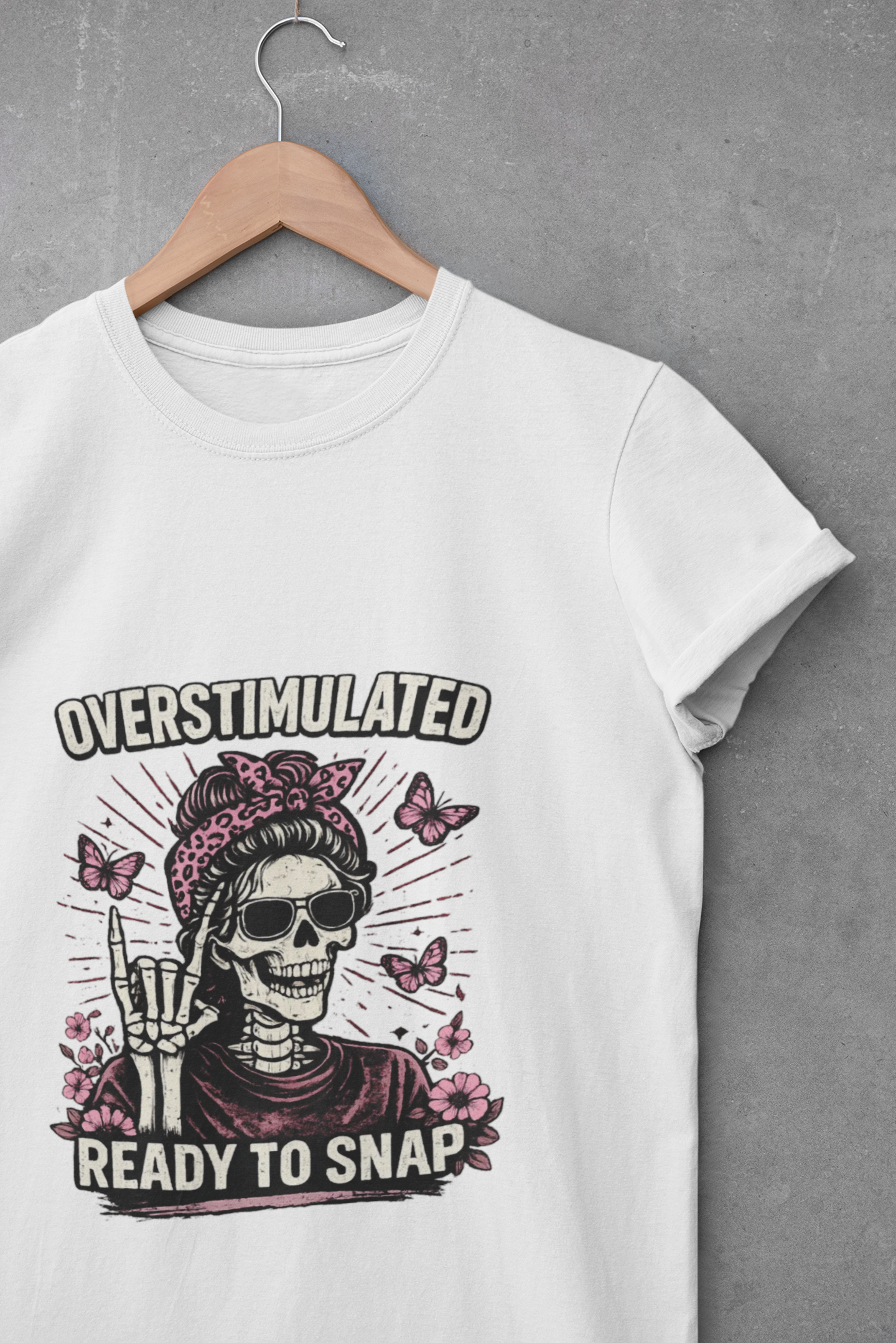 Personalisation Overstimulated Mum Shirt | Relatable Mum Life Shirt | Ready to Snap Tee