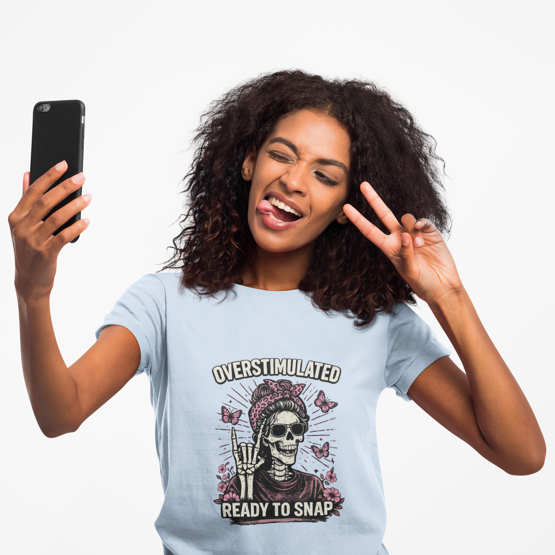 Personalisation Overstimulated Mum Shirt | Relatable Mum Life Shirt | Ready to Snap Tee