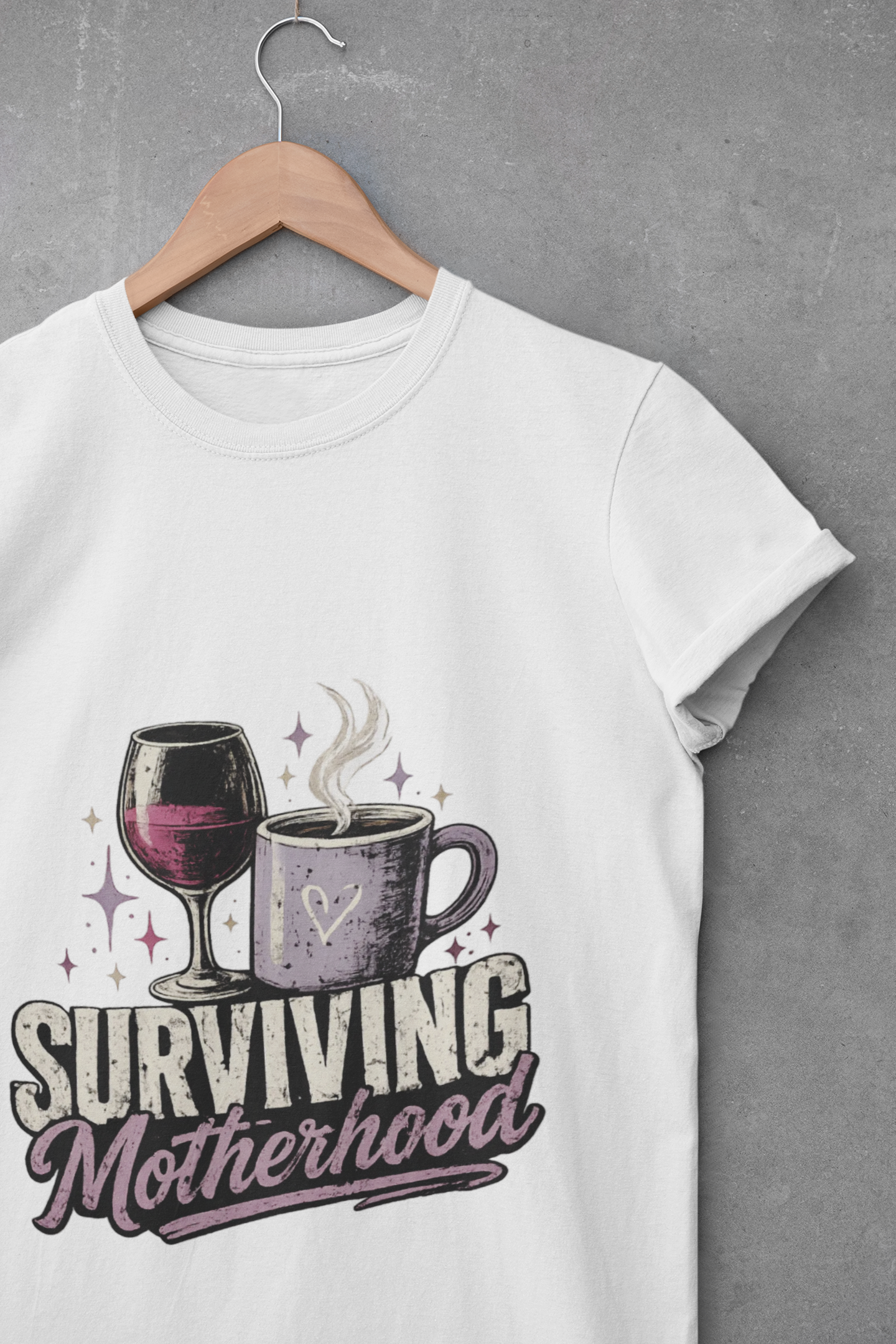 Personalisation Surviving Motherhood T-Shirt | Relatable Mum Life Shirt