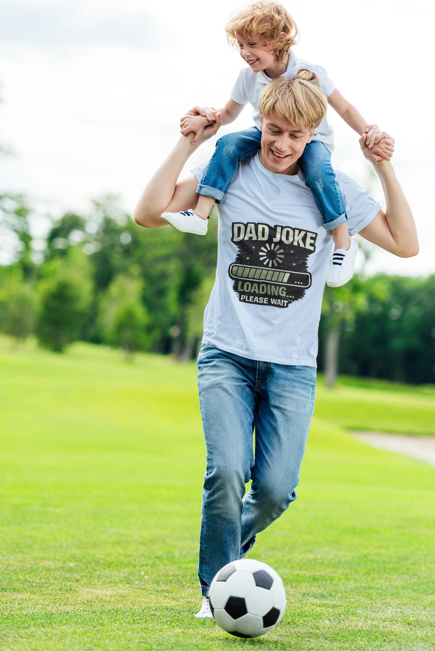 Personalisation Dad Joke Loading T-Shirt | Funny Dad Shirt (Add Your Own Dad Joke)