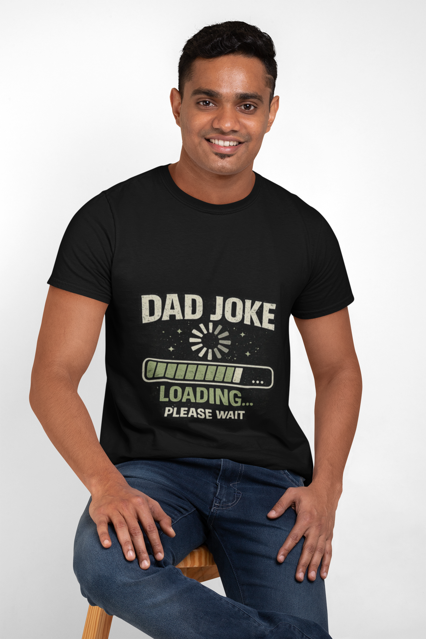 Personalisation Dad Joke Loading T-Shirt | Funny Dad Shirt (Add Your Own Dad Joke)