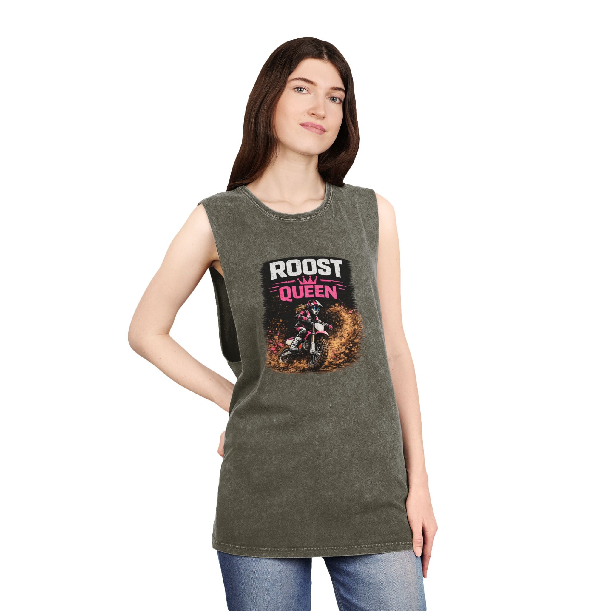 Personalisation Roost Queen Tank Top | Motocross Dirt Bike Rider Shirt