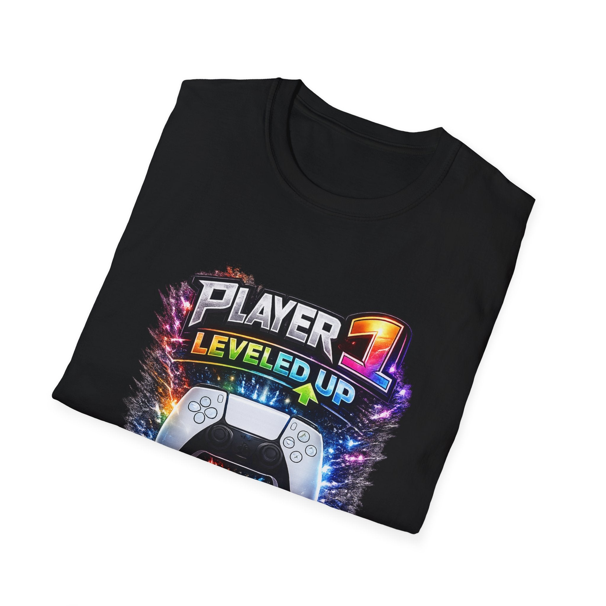 Personalisation Player 1 Leveled Up to Mummy Shirt | New Mum Announcement Tee