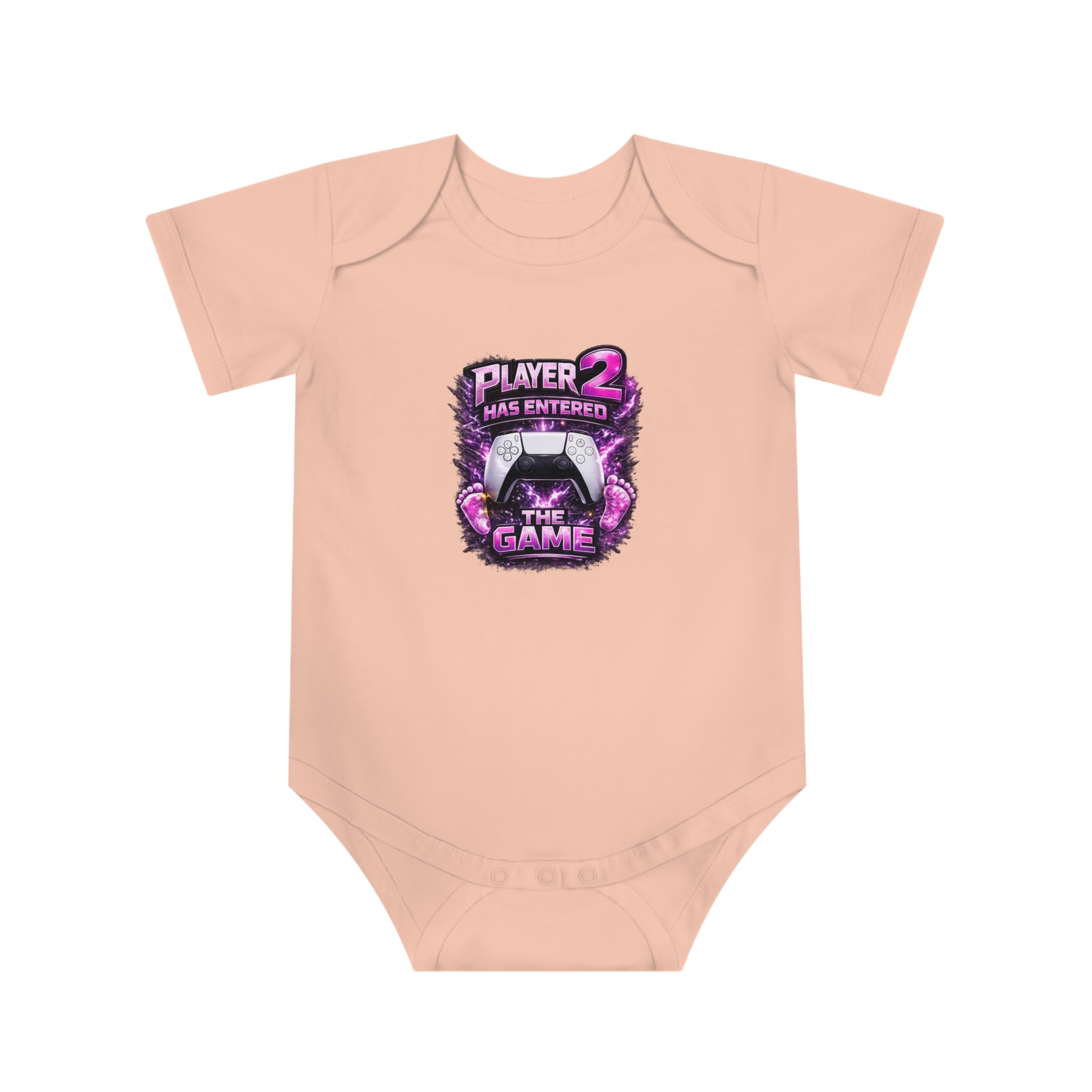 Player 2 Has Entered The Game Baby Girl Bodysuit | New Baby Announcement