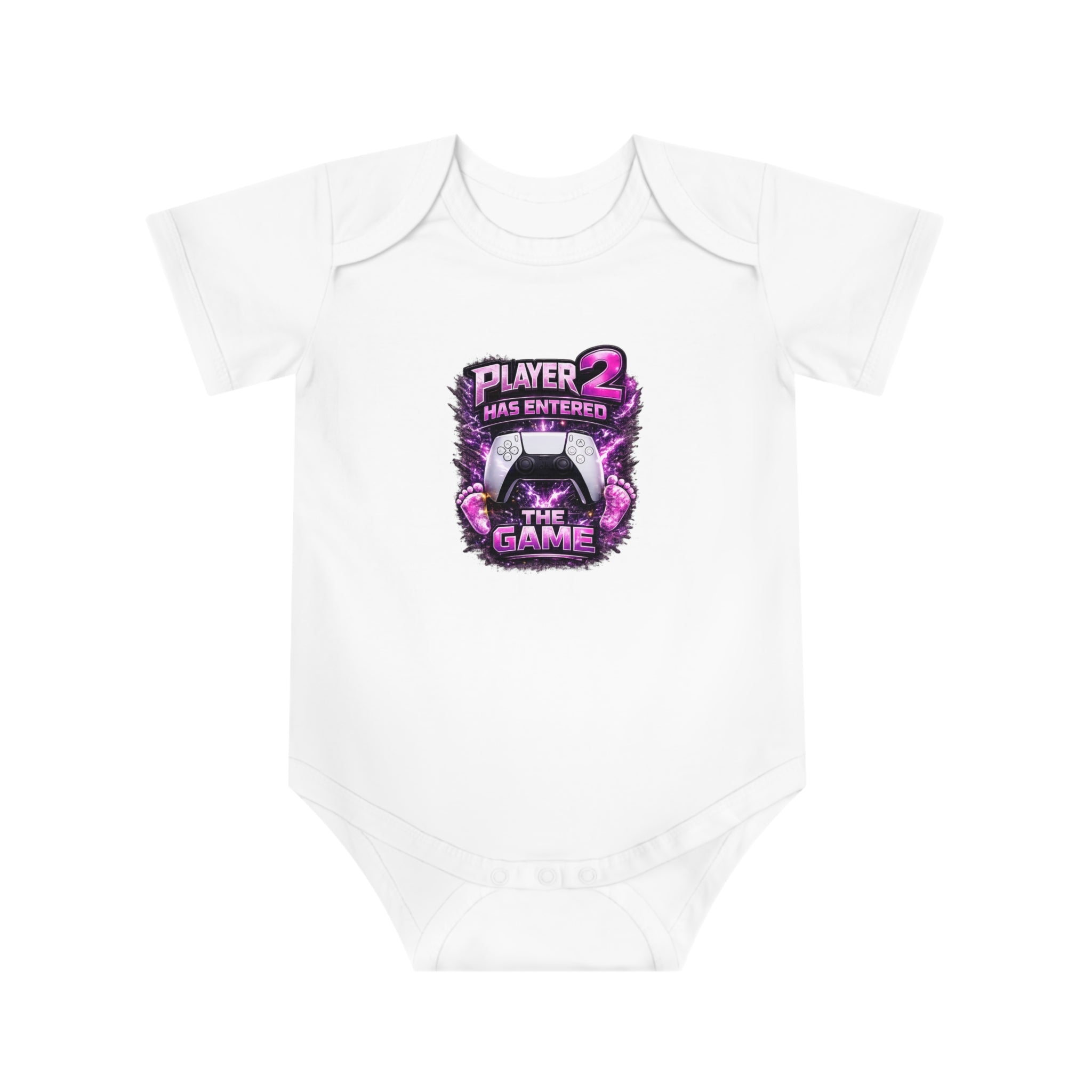 Player 2 Has Entered The Game Baby Girl Bodysuit | New Baby Announcement