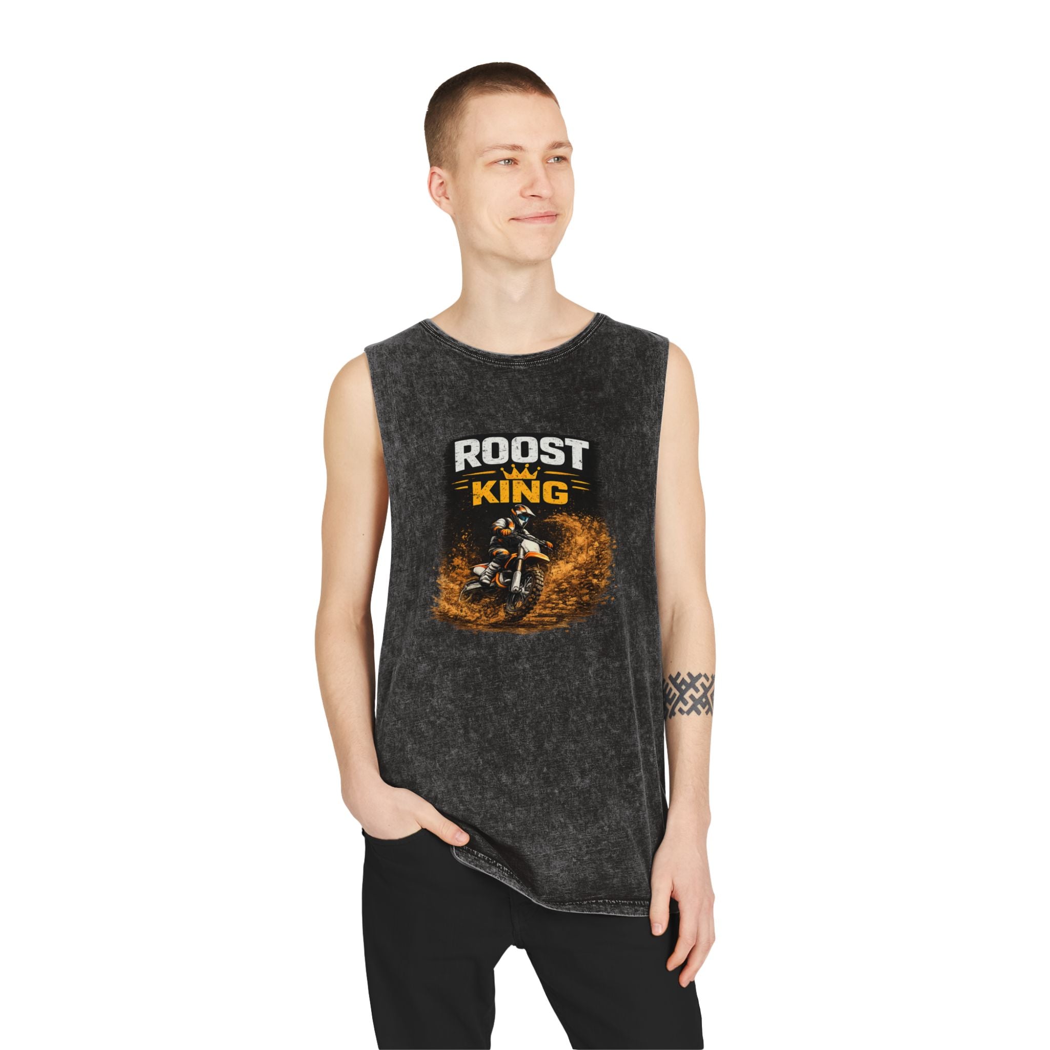 Personalisation Roost King Tank Top | Motocross Dirt Bike Rider Shirt